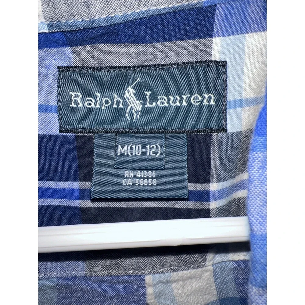 Ralph Lauren Medium Boys Plaid Short Sleeve Back To School